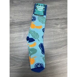 Sock Club Produce Powered Cheer Socks One Size NWT Blue